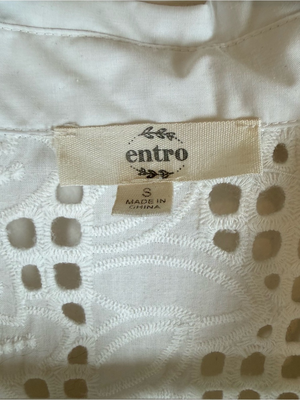 NWOT Entro White Eyelet Tiered Dress Women’s Size Small - Picture 5 of 11